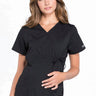 CK WW Professionals Maternity Mock Wrap Top - Black