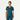Jaanuu Kass Slim 4-Pocket UltraSOFT Scrub Top - Caribbean Blue
