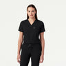 Jaanuu Rhena Slim Essential 1-Pocket Scrub Top - Black