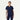 Jaanuu Helia Notched V-Neck Scrub Top - Midnight Navy