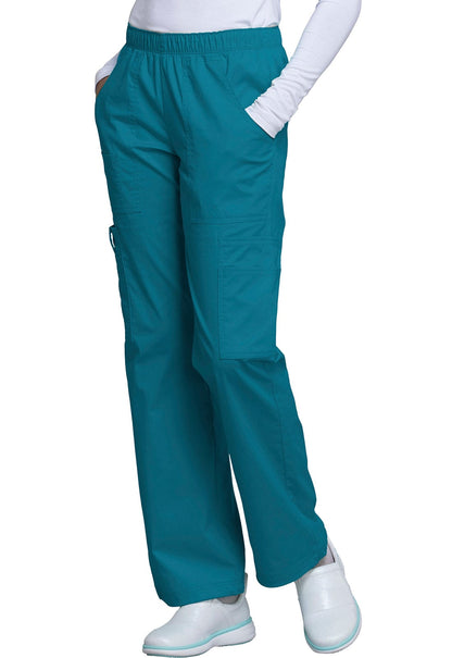 Cherokee Workwear WW Core Stretch WW Core Stretch Mid Rise Pull-On Cargo Pant Caribbean Blue XS 4005