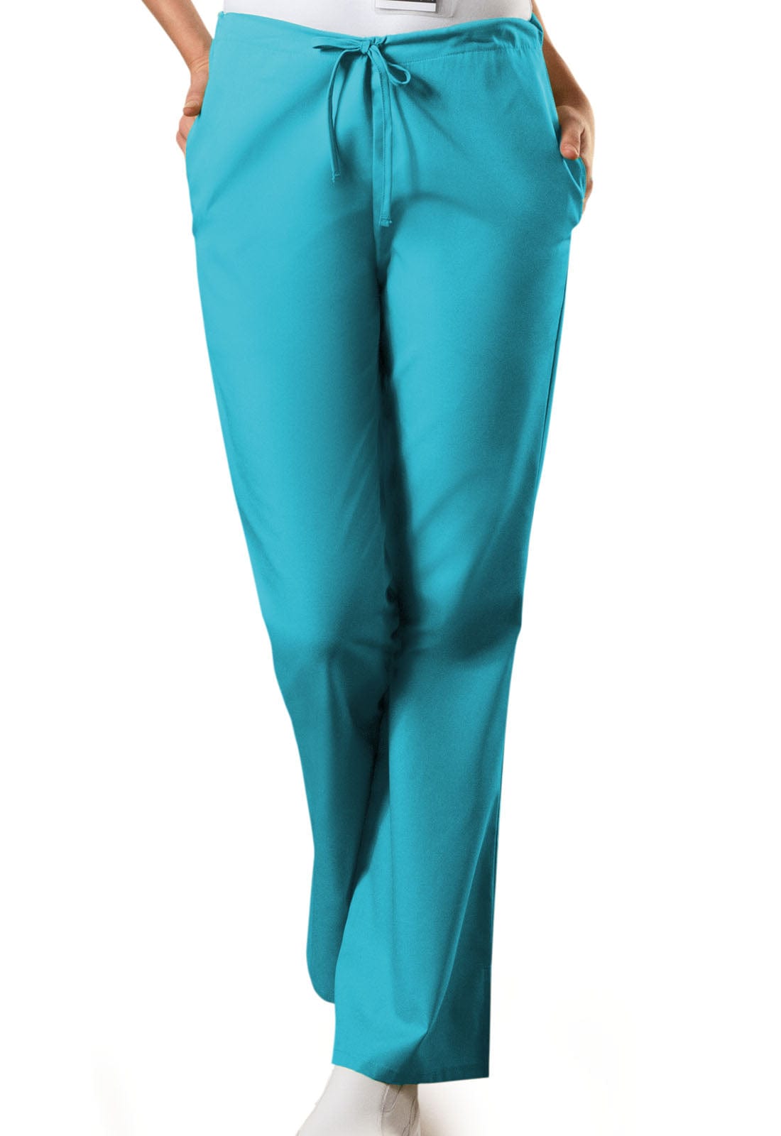 Cherokee Workwear WW Turquoise / S WW Originals Natural Rise Flare Leg Drawstring Womens Scrub Pant 4101