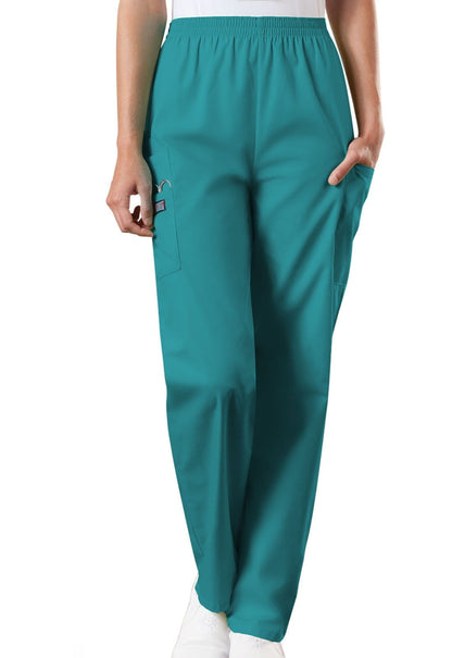Cherokee Workwear WW Teal Blue / 2XL WW Originals Natural Rise Tapered Pull-On Cargo Scrub Pant 4200