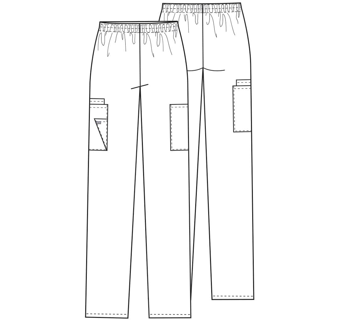 Cherokee Workwear WW WW Originals Natural Rise Tapered Pull-On Cargo Scrub Pant 4200