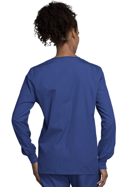 Cherokee Workwear WW Galaxy Blue / L WW Originals Snap Front Warm-Up Jacket 4350
