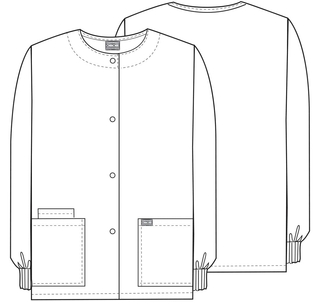 Cherokee Workwear WW Galaxy Blue / L WW Originals Snap Front Warm-Up Jacket 4350