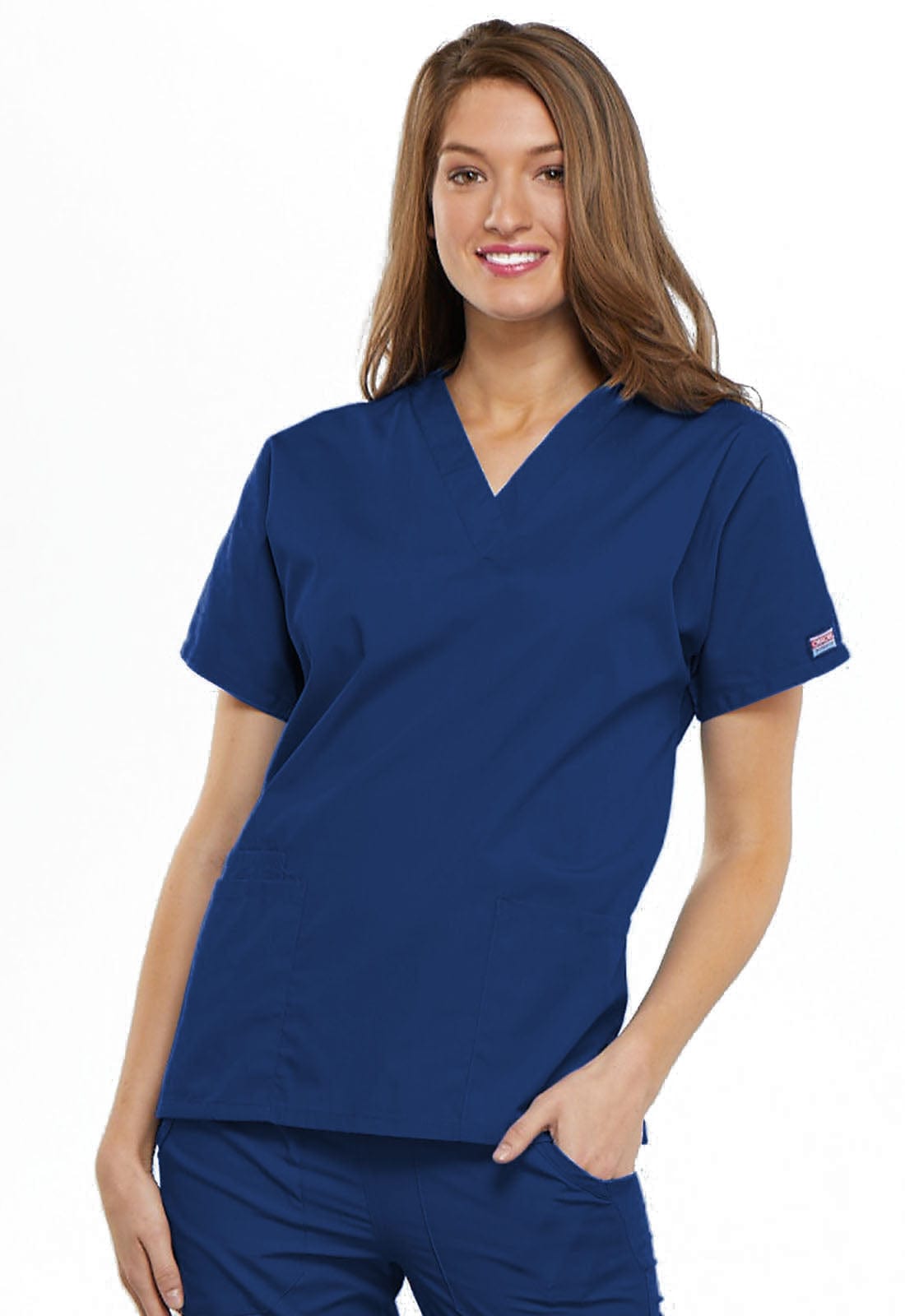 Cherokee Workwear WW Galaxy Blue / L WW Originals V-Neck Womens Scrub Top 4700