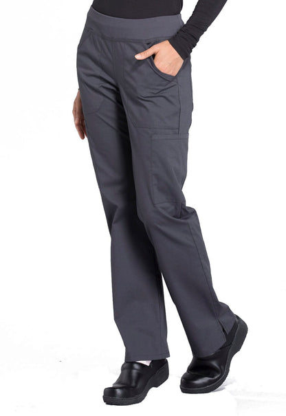 Cherokee Workwear WW Professionals WW Professionals Mid Rise Straight Leg Pull-on Cargo Scrub Pant WW170