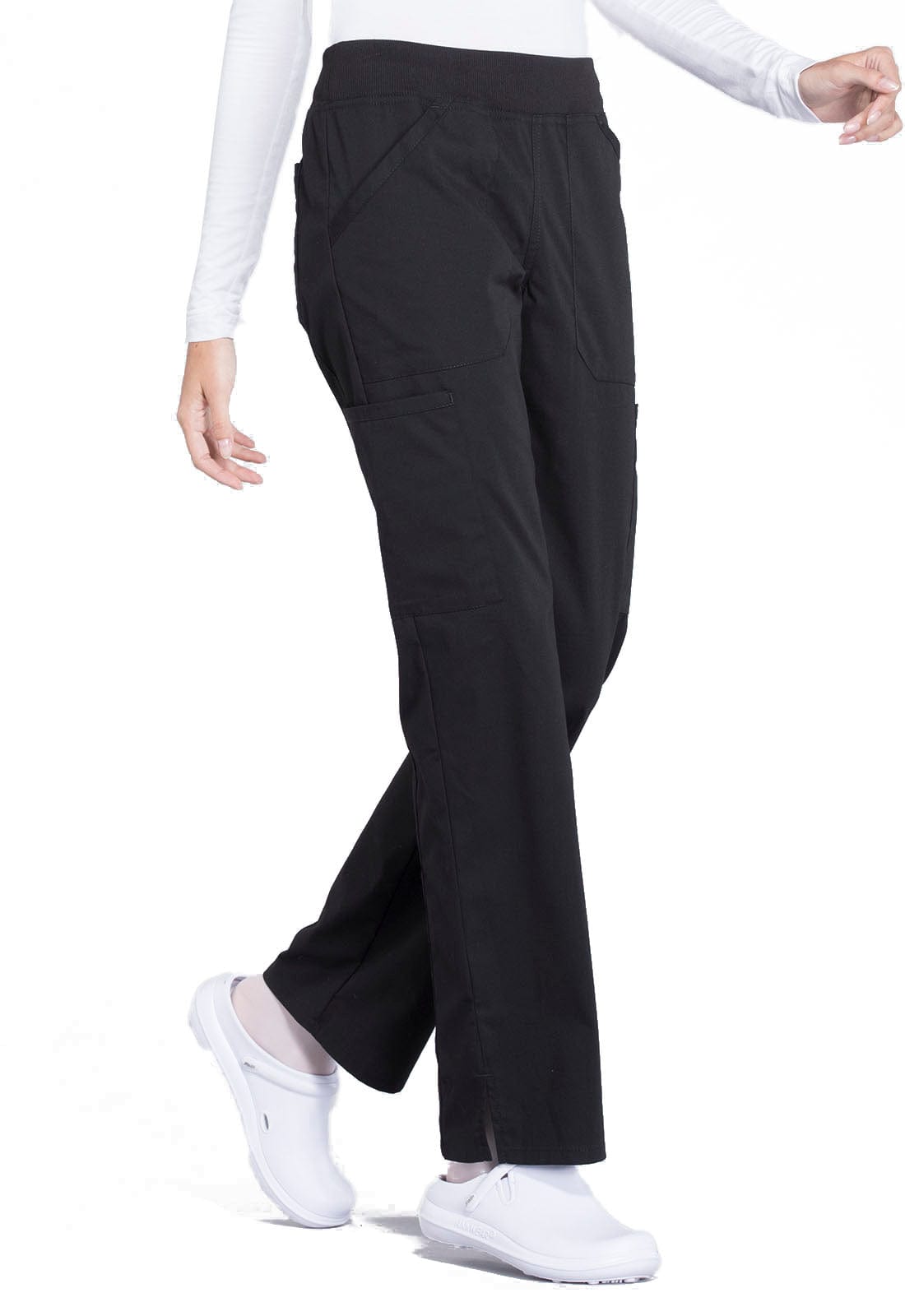 sale WW Professionals WW Professionals Mid Rise Straight Leg Pull-on Cargo Scrub Pant WW170